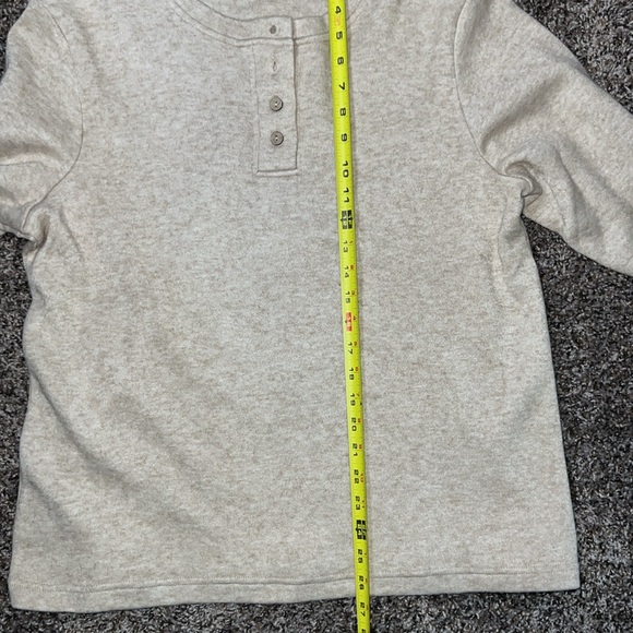 NWT Super soft oversized long sleeve Henley button quarter button shirt - Picture 10 of 10